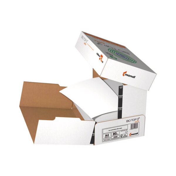 BIO TOP 3 Papier à photocopier Biotop A4 88008663 160g, Off-White 250 flls.