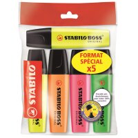 STABILO Surligneur BOSS ORIGINAL, étui en PET de 4