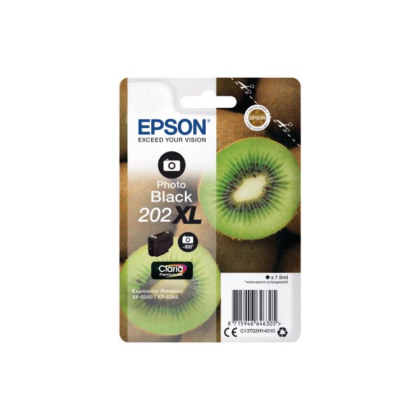 EPSON Tintenpatrone 202XL ph.schwarz T02H140 XP-6000/6005 800 Seiten