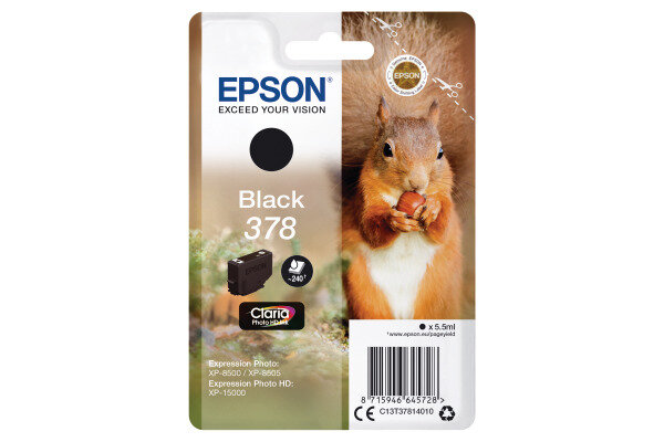 EPSON Cart. dencre 378 noir T378140 XP-8500/8505/15000 240 pages