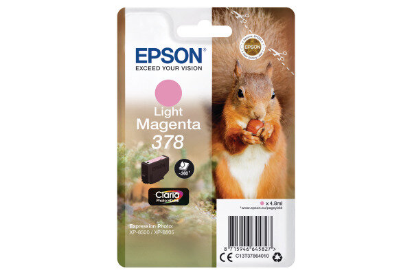 EPSON Cart. dencre 378 li.magenta T378640 XP-8500/8505 360 pages