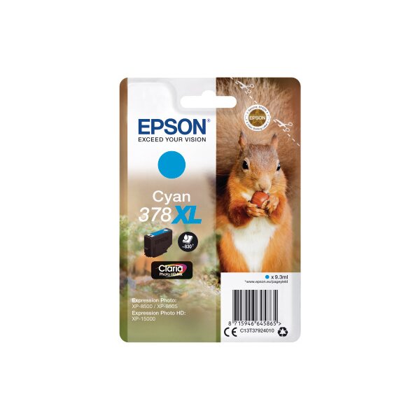 EPSON Cart. dencre 378XL cyan T379240 XP-8500/8505/15000 830 pages
