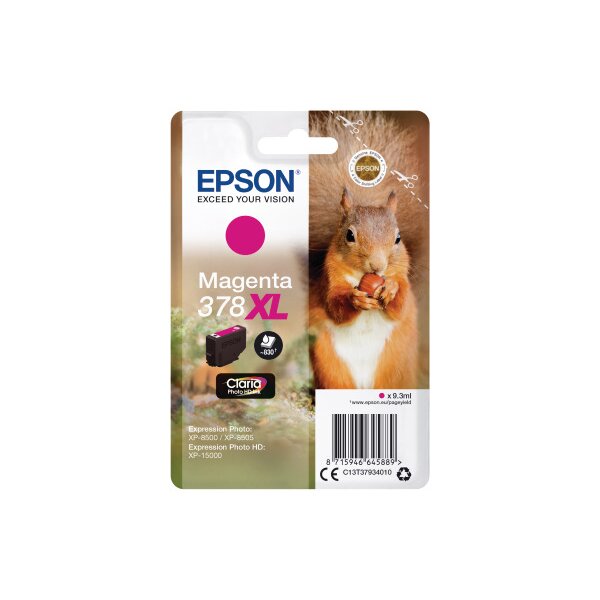 EPSON Cart. dencre 378XL magenta T379340 XP-8500/8505/15000 830 pages