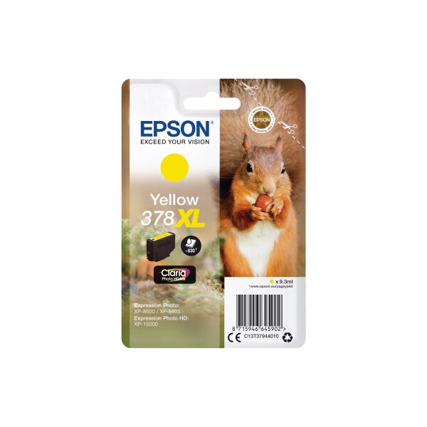 EPSON Cart. dencre 378XL yellow T379440 XP-8500/8505/15000 830 pages