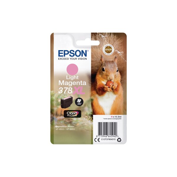 EPSON Cart. dencre 378XL li.magenta T379640 XP-8500/8505 830 pages