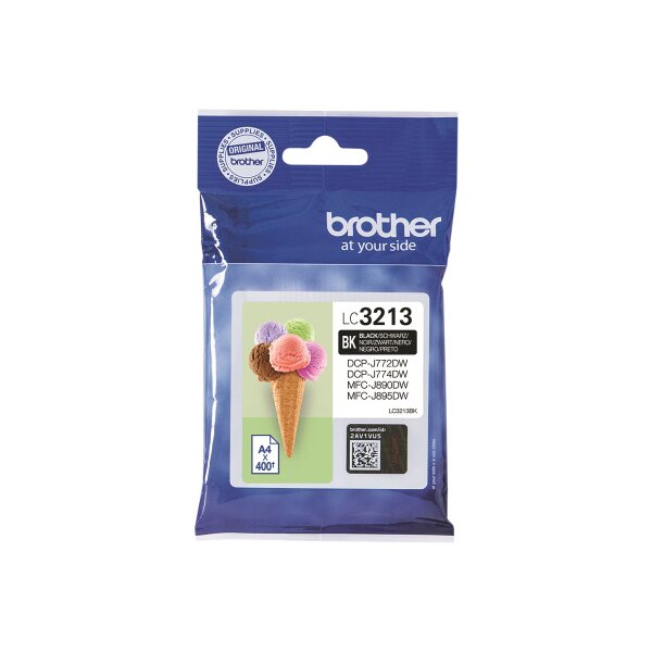 BROTHER Tintenpatrone schwarz LC-3213BK DCP-J774DW 400 Seiten