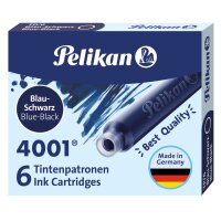 Pelikan Standard-Tintenpatronen 4001 TP 6, brillant-schwarz