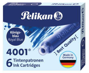 Pelikan Cartouche dencre 4001 TP/6, bleu royal