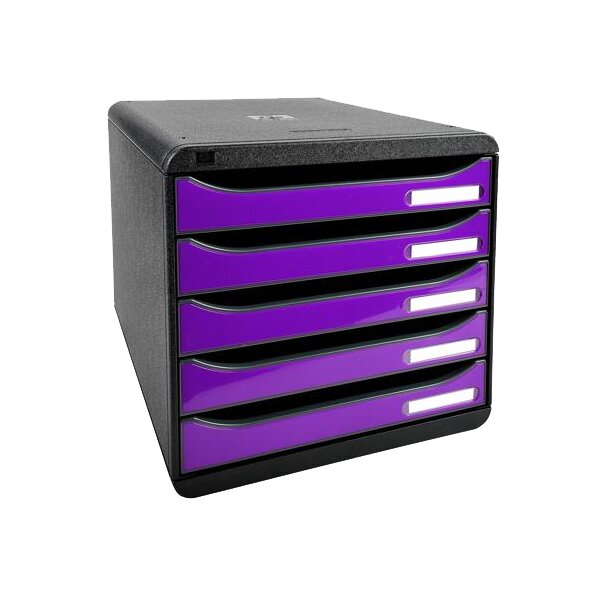 EXACOMPTA Schubladenbox BIG-BOX PLUS, 5 Schübe, harlekin
