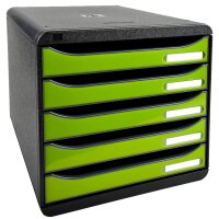 EXACOMPTA Schubladenbox BIG-BOX PLUS, 5 Schübe, harlekin