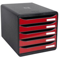 EXACOMPTA Schubladenbox BIG-BOX PLUS, 5 Schübe, harlekin