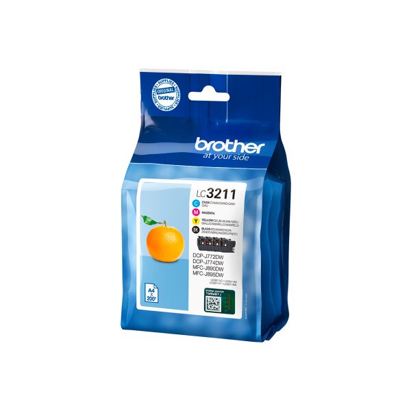 BROTHER Valuepack Tinte CMYBK LC-3211VAL DCP-J774DWW 200 Seiten