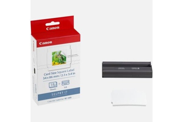 CANON Encre Coul./Etiquett 8,6x5,4cm KC18IS CP 1200 (Square) 18 feuilles