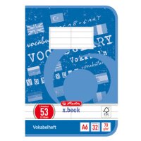 herlitz Vokabelheft x.book, DIN A6, 2-spaltig, 32 Blatt