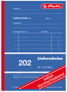 herlitz Formularbuch Lieferschein 202, A6, 2 x 40 Blatt