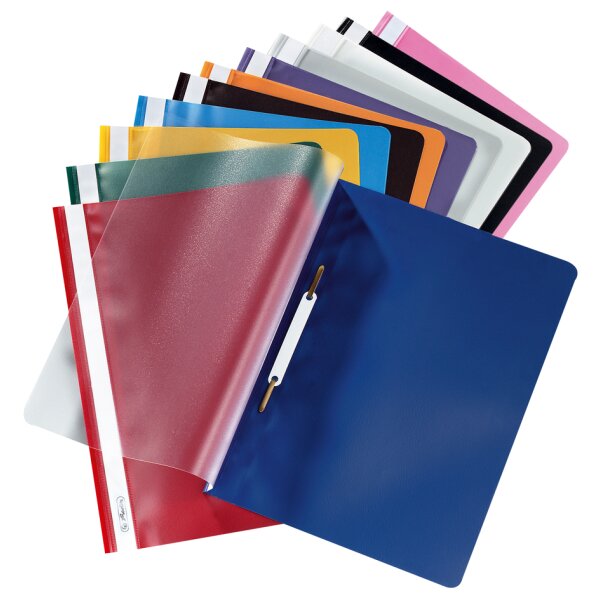 herlitz Schnellhefter, DIN A4, aus PP-Folie, blau