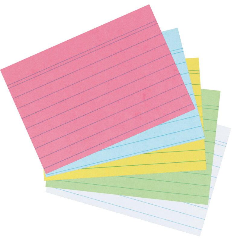 herlitz Fiches bristol, A6, lign&eacute;, blanc