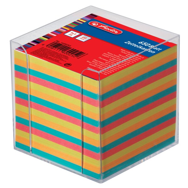 herlitz Zettelbox, Kunststoff, 90 x 90 mm, schwarz