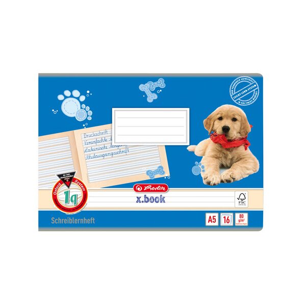 herlitz Schreiblernheft x.book, DIN A5 quer, Lineatur 1q