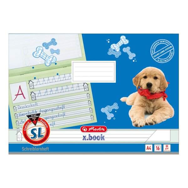herlitz Schreiblernheft x.book, DIN A5 quer, Lineatur 1q