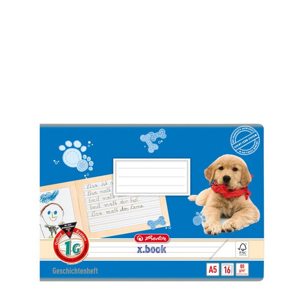 herlitz Geschichtenheft x.book, DIN A4, Lineatur 3G