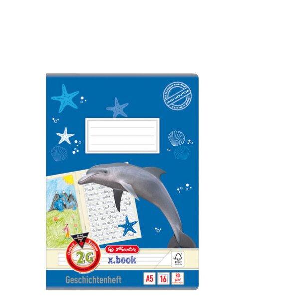 herlitz Geschichtenheft x.book, DIN A4, Lineatur 3G