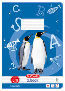 herlitz Schulheft x.book, DIN A4, Lineatur 1 liniert