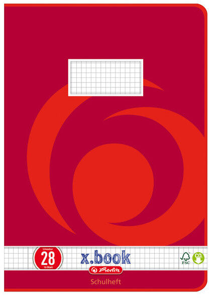 herlitz Schulheft x.book, DIN A4, Lineatur 20 blanko