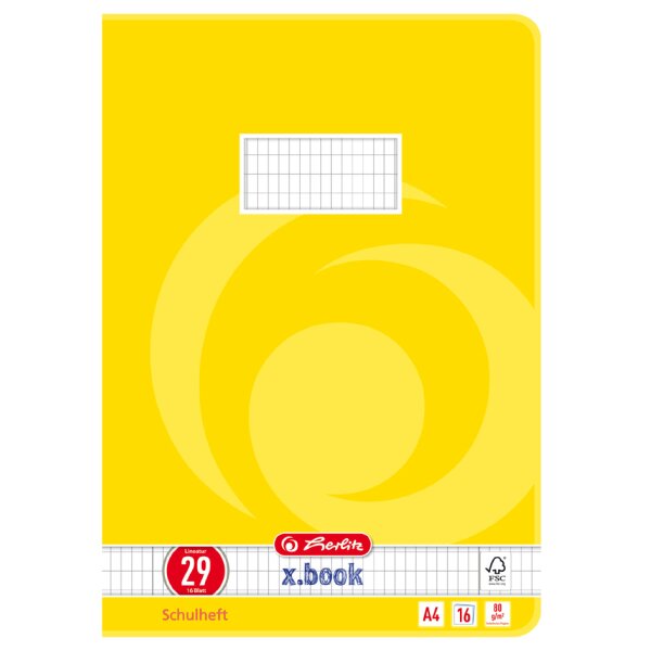 herlitz Schulheft x.book, DIN A4, Lineatur 20 blanko