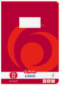 herlitz Schulheft x.book, DIN A4, Lineatur 20 blanko