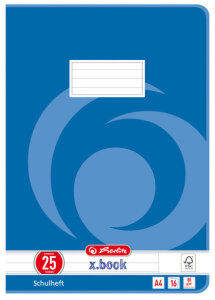 herlitz Schulheft x.book, DIN A4, Lineatur 20 blanko