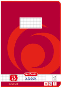herlitz Schulheft x.book, DIN A4, Lineatur 20 blanko
