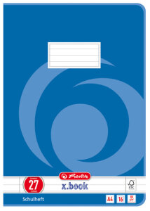 herlitz Schulheft x.book, DIN A4, Lineatur 20 blanko