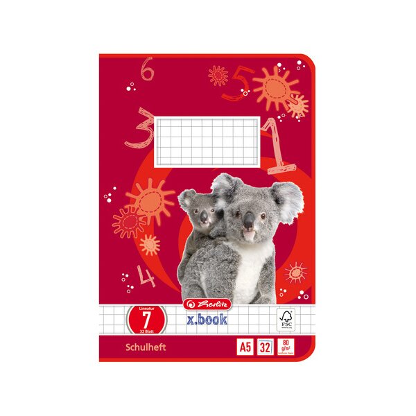 herlitz Cahier scolaire x.book, A5, linéature 1
