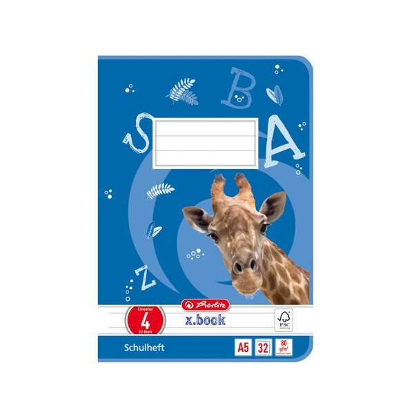 herlitz Cahier scolaire x.book, A5, linéature 3
