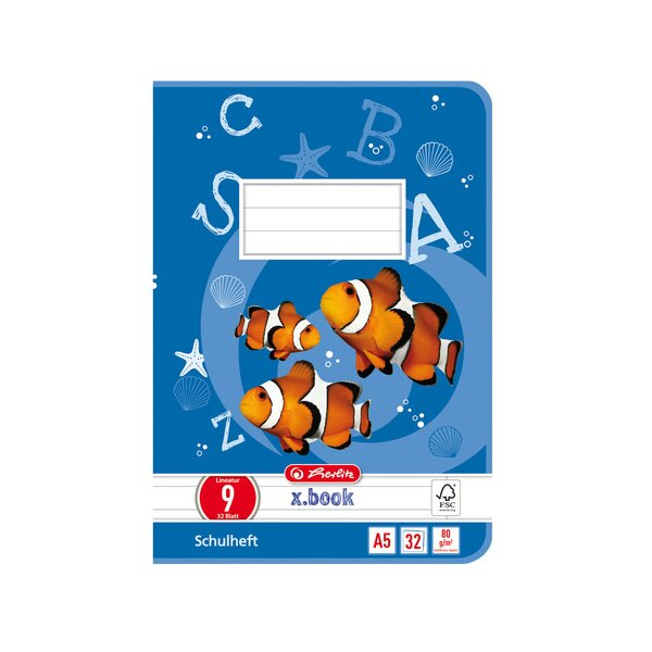 herlitz Cahier scolaire x.book, A5, linéature 3