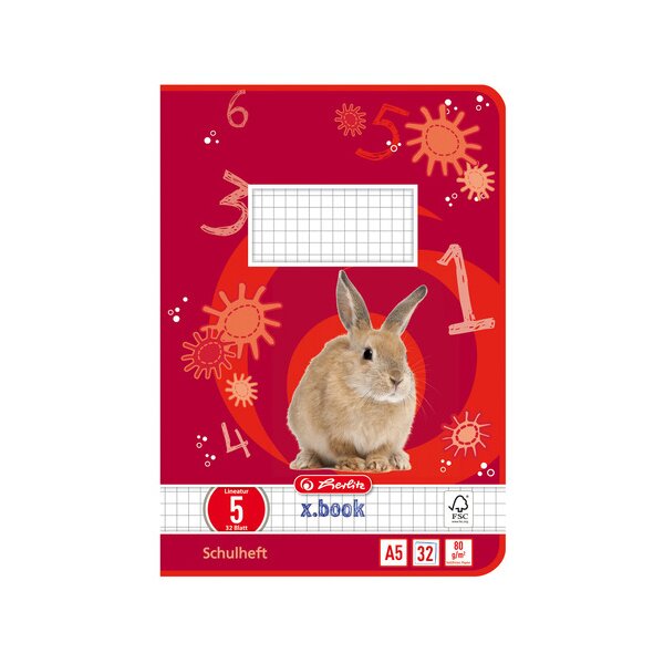 herlitz Cahier scolaire x.book, A5, linéature 3