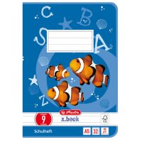 herlitz Schulheft x.book, DIN A5, Lineatur 5 kariert