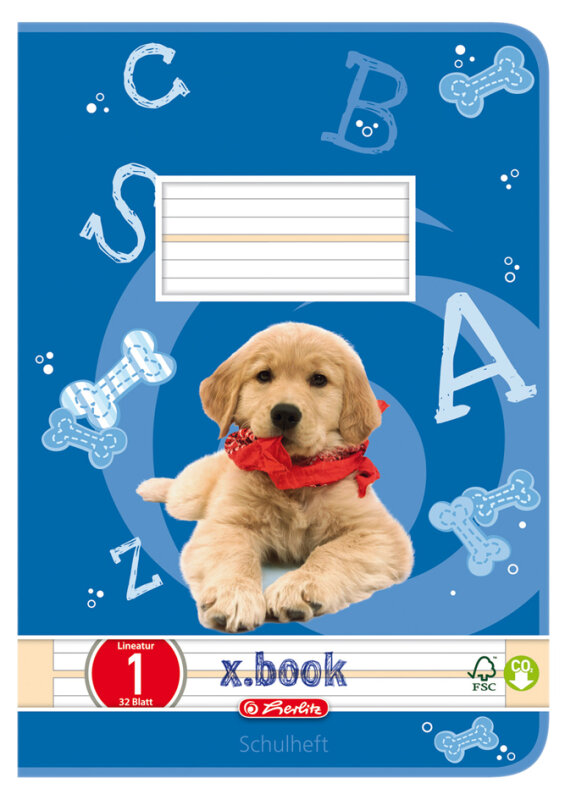herlitz Cahier scolaire x.book, A5, lin&eacute;ature 7