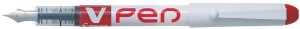 PILOT Einweg-Füllhalter V-Pen, Federbreite: 0,5 mm, rot