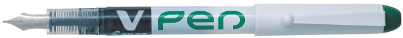 PILOT Einweg-F&uuml;llhalter V-Pen, Federbreite: 0,4 mm, gr&uuml;n