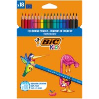 BIC KIDS Crayons de couleur Tropicolors 2, étui carton de 12