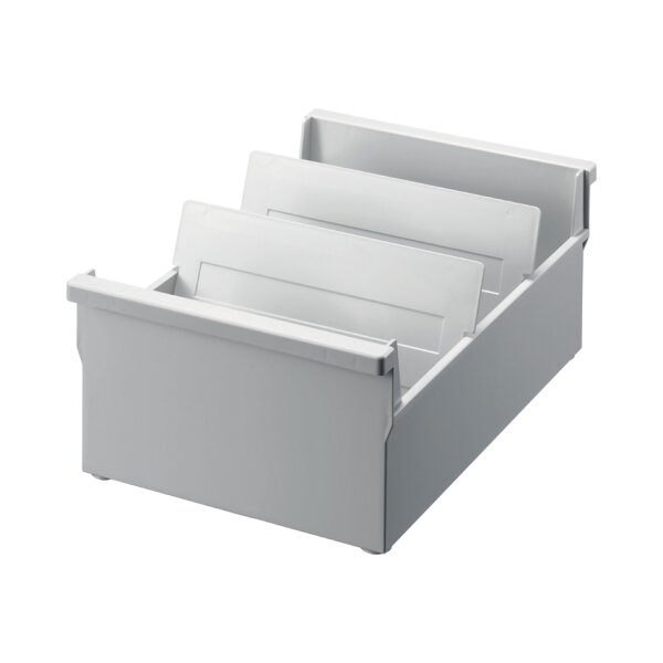 helit Bac à fiches the admin A5 paysage, gris lumière