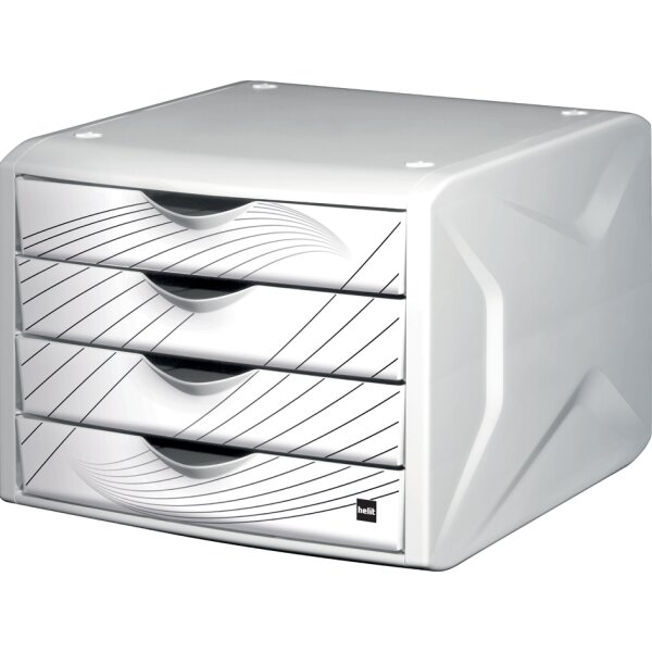 helit Schubladenbox "the chameleon", Dekor white queen