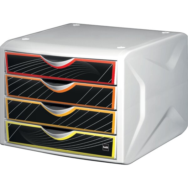 helit Schubladenbox "the chameleon", Dekor white queen