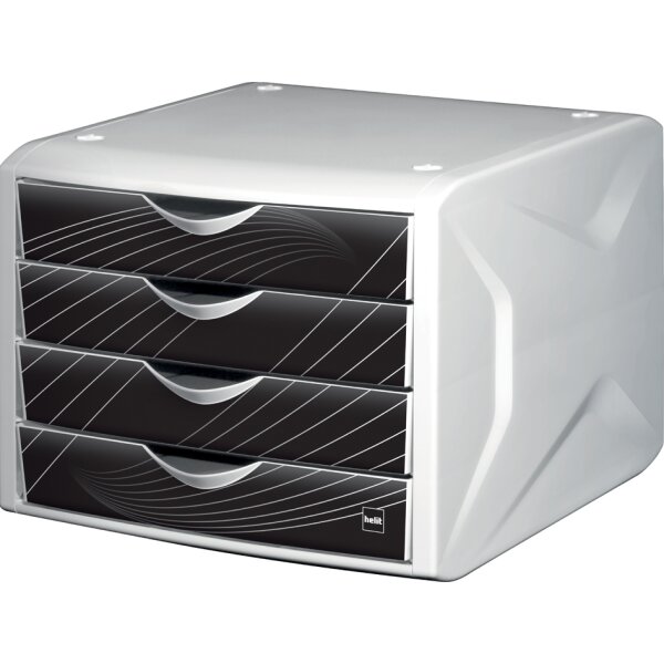 helit Schubladenbox "the chameleon", Dekor white queen