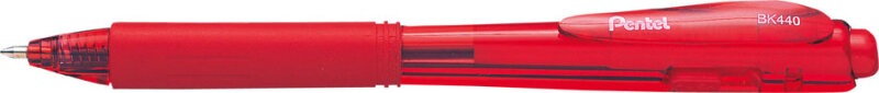 Pentel Stylo &agrave; bille r&eacute;tractable BK440, rouge