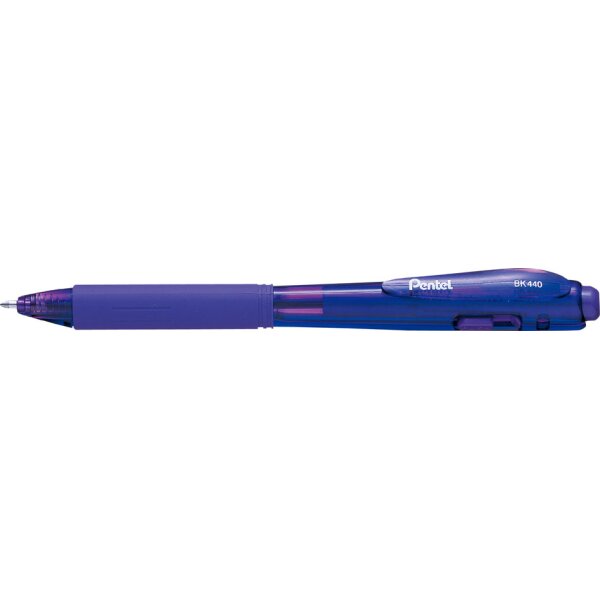 Pentel stylo à bille rétractable BK440, violet
