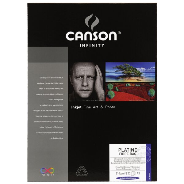 CANSON INFINITY Papier photo Platine Fibre Rag, 310 g/m2,