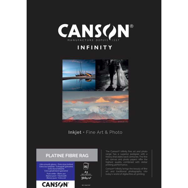 CANSON INFINITY Papier photo Platine Fibre Rag, 310 g/m2,